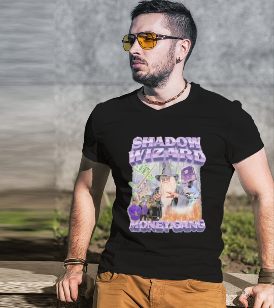 Shadow Wizard Money Gang Swagstimulus Magical Power Dollar Vibes T-Shirt