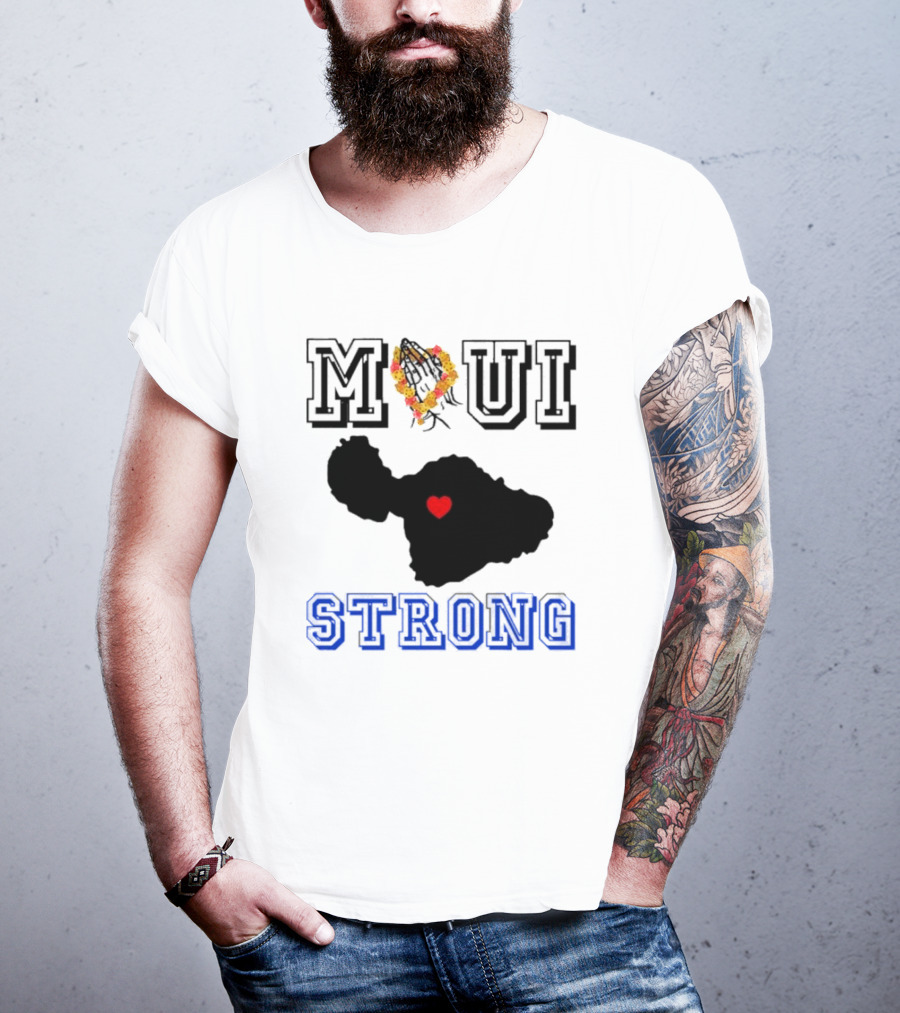 Maui Strong Support Hawaiian Island Lahaina Sunset Summer T-Shirt