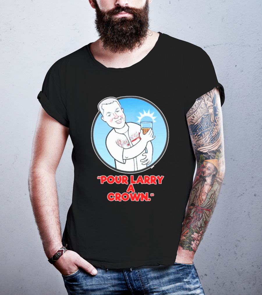 Atlanta Braves Pour Larry A Crown T-Shirt