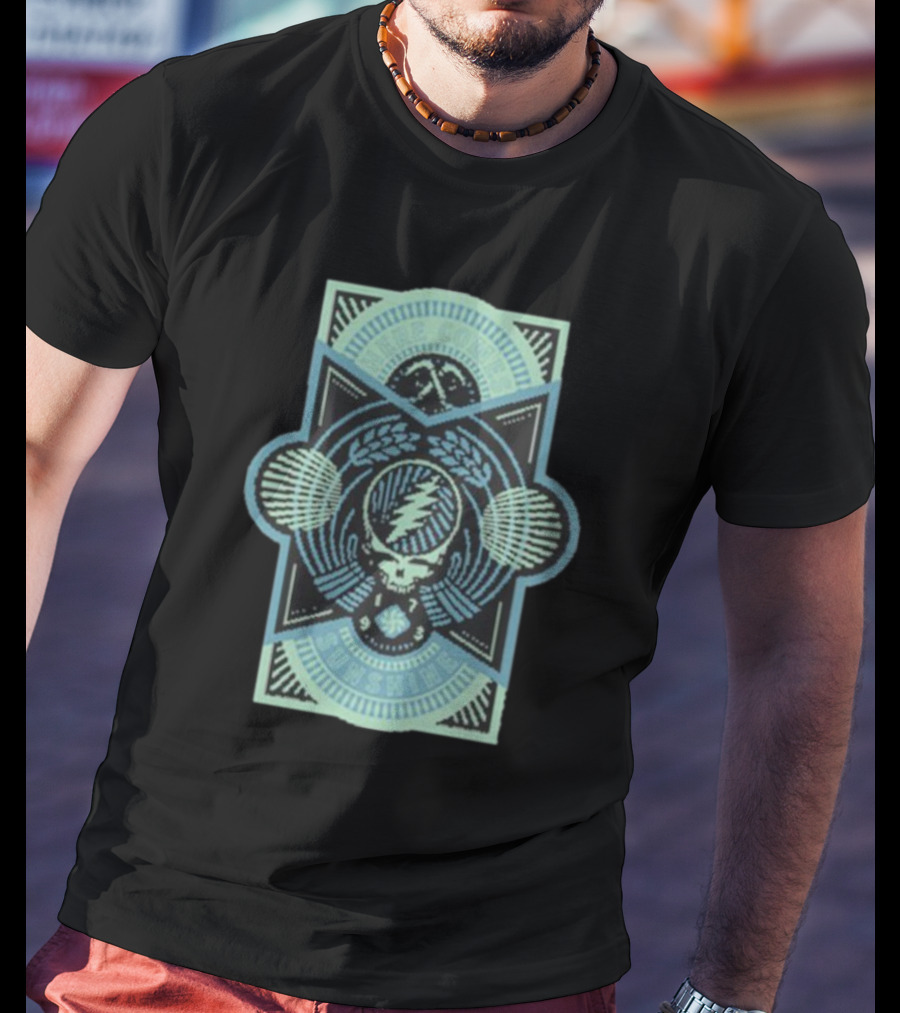 Grateful Dead Here Comes Sunshine Lightning Skull Mandala T-Shirt