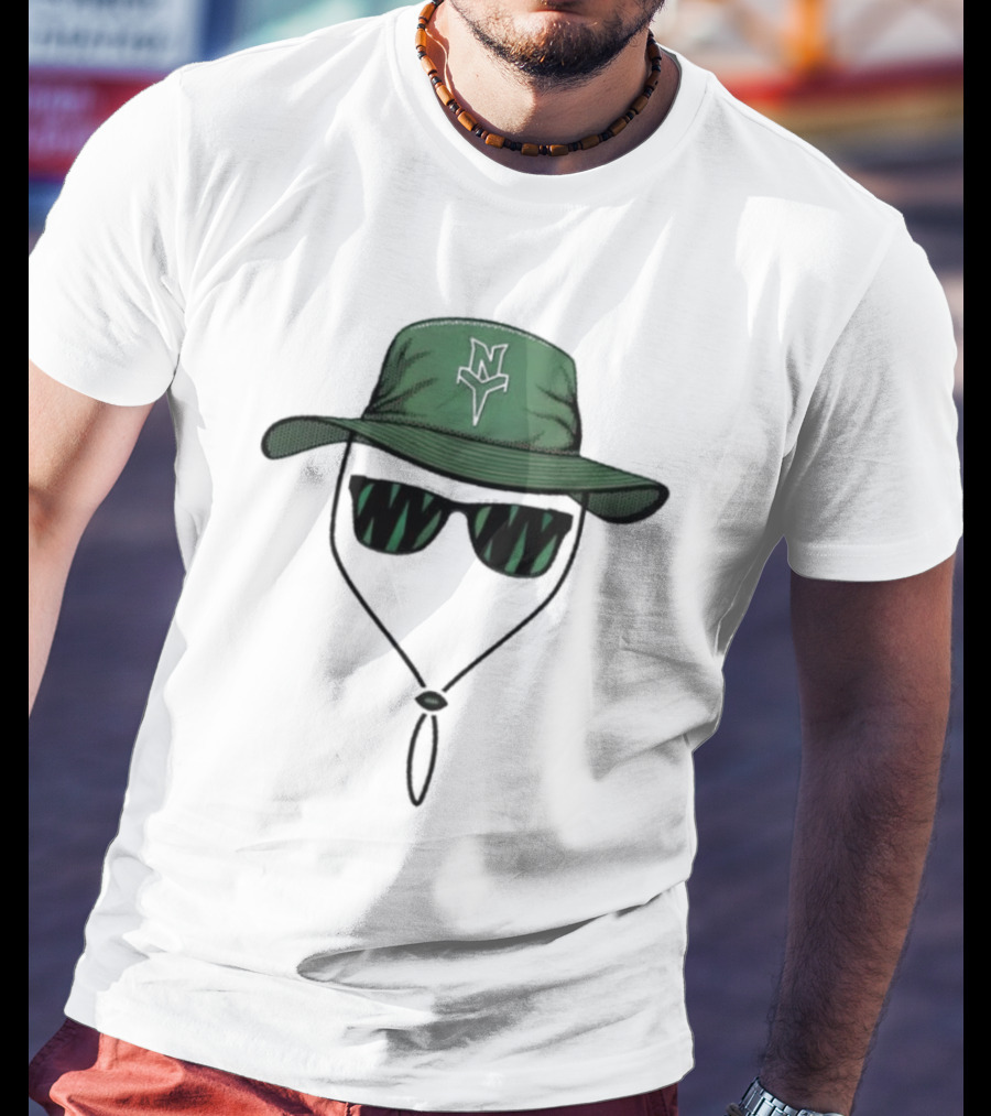 Gilligan Hat And Sunglasses With Green NY Mystics T-Shirt