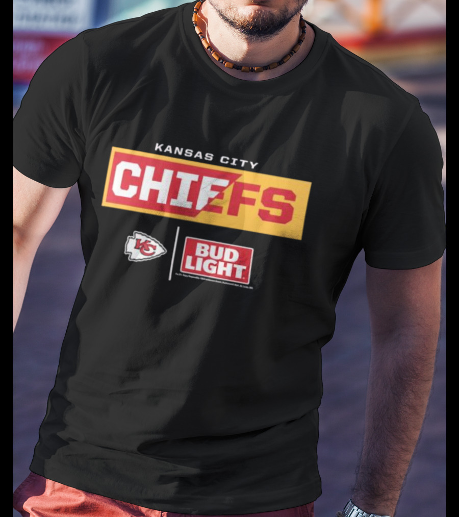Kansas City Chiefs Bud Light NFL Partnership T-Shirt