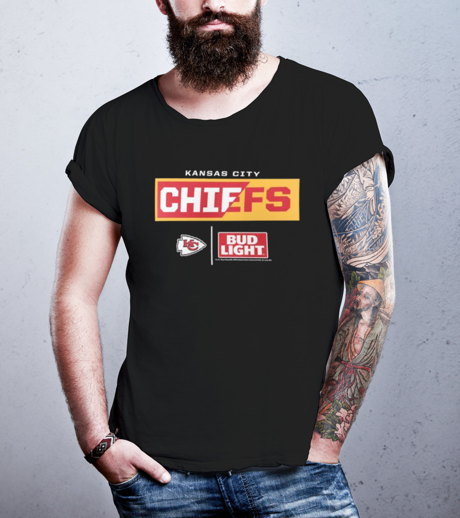 Kansas City Chiefs Bud Light NFL Partnership T-Shirt