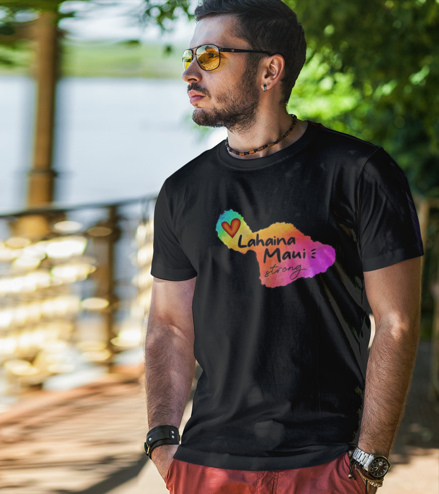 Lahaina Maui Strong Heart Fundraiser Support Wildfire Relief T-Shirt