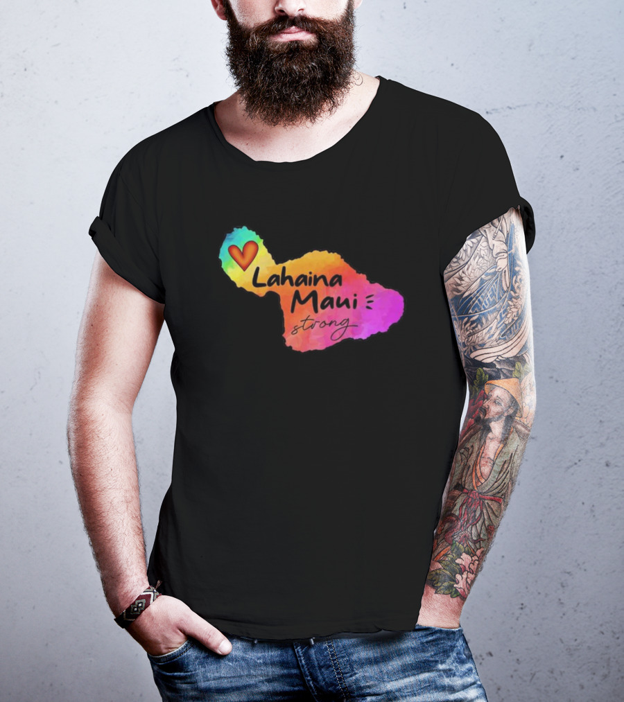 Lahaina Maui Strong Heart Fundraiser Support Wildfire Relief T-Shirt