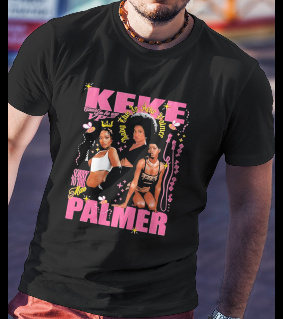 Keke Palmer Sorry To This Man Stylish Design Neon Icons T-Shirt