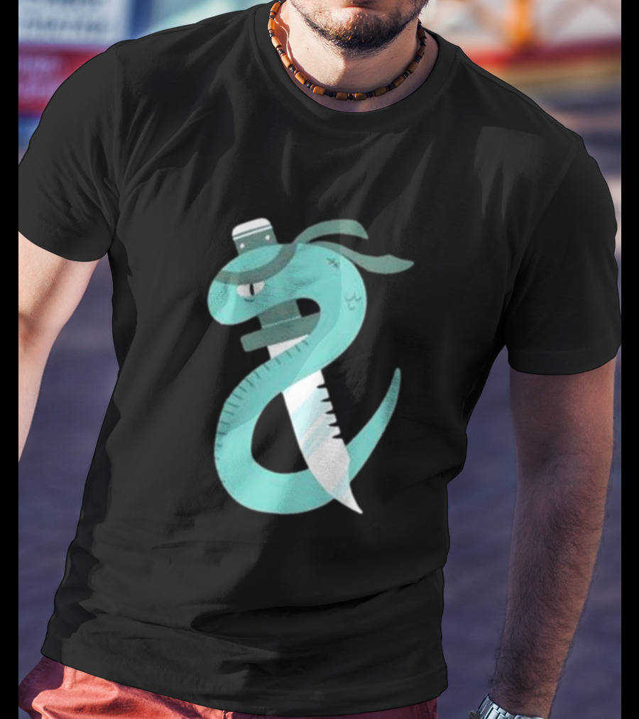 Eat More Snakes Karate Snake With Sushi Headband T-Shirt