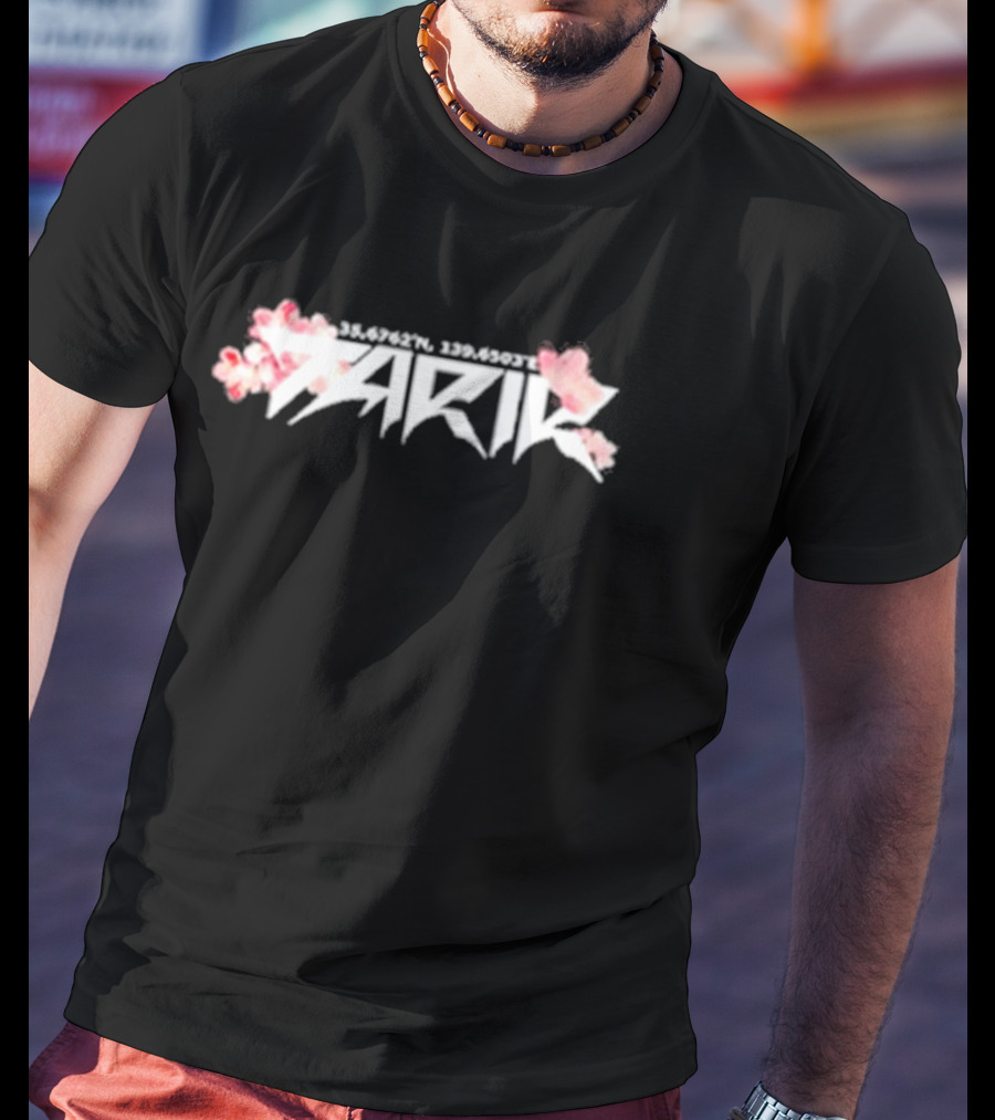 TARIK 35.6762°N 139.6503°E Floral Blossom T-Shirt
