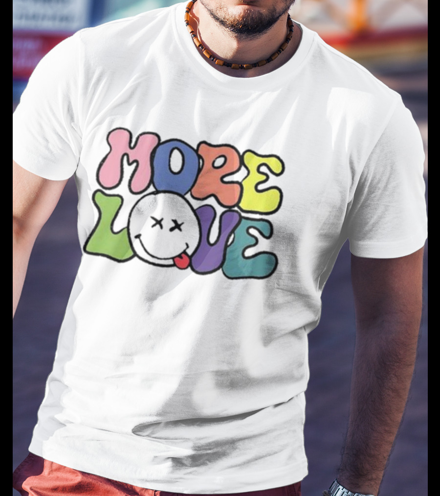 Wizkid More Love Colorful Groovy Smiley Mood T-Shirt