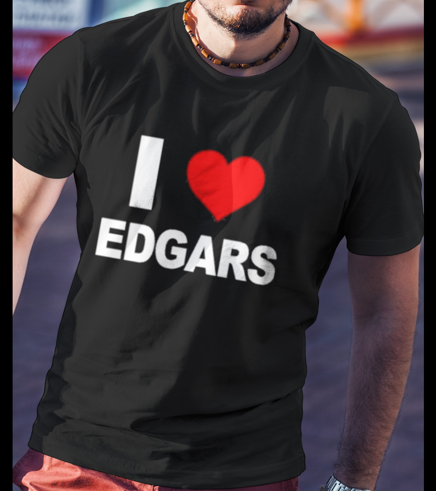 Ellaloca I Love Edgars Bold Red Heart T-Shirt