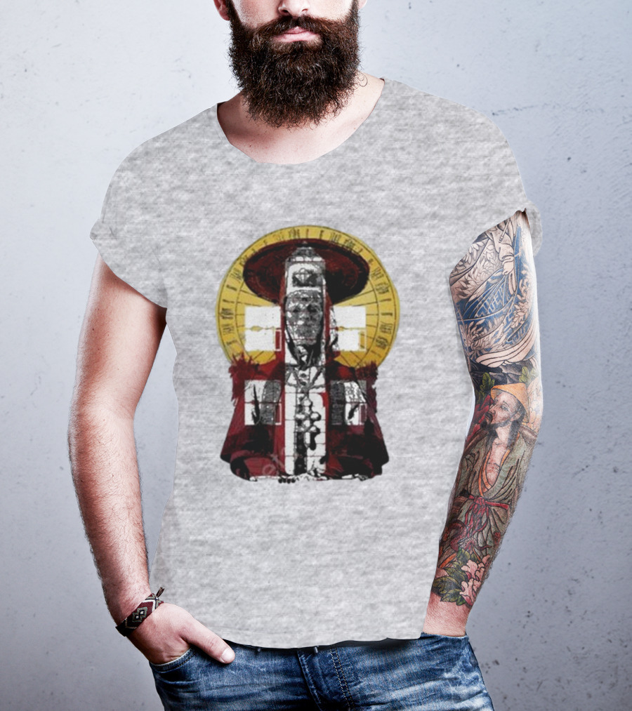 Dozens Of Rebel Moon Roman Numeral Halo Clergyman T-Shirt