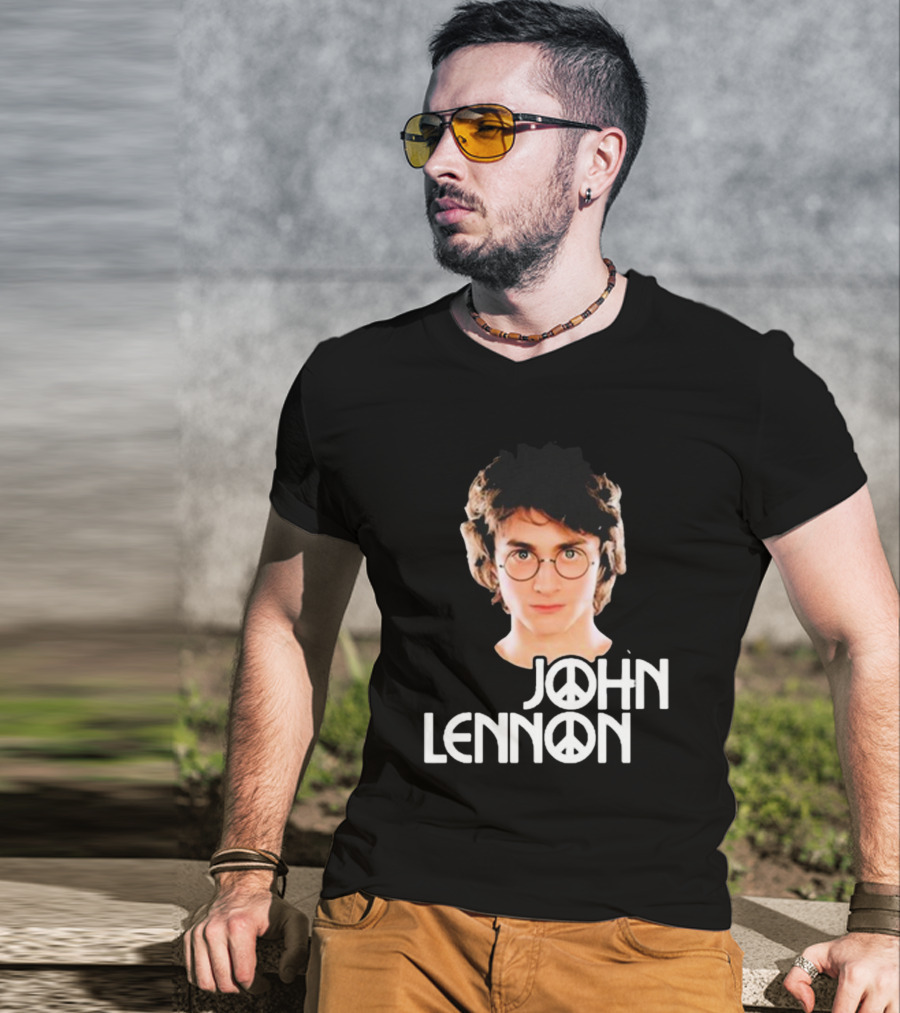 John Lennon Shitheadsteve Peace Symbol Glasses T-Shirt