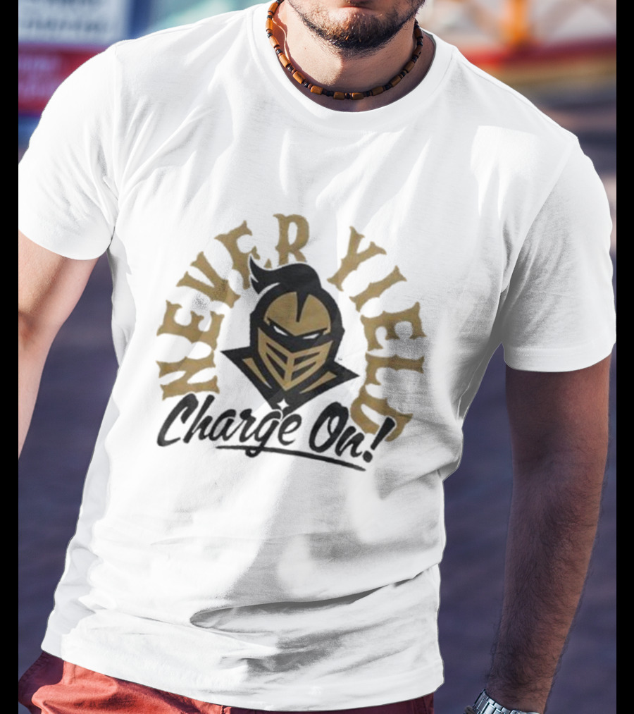 Never Yield UCF Knights Charge On T-Shirt