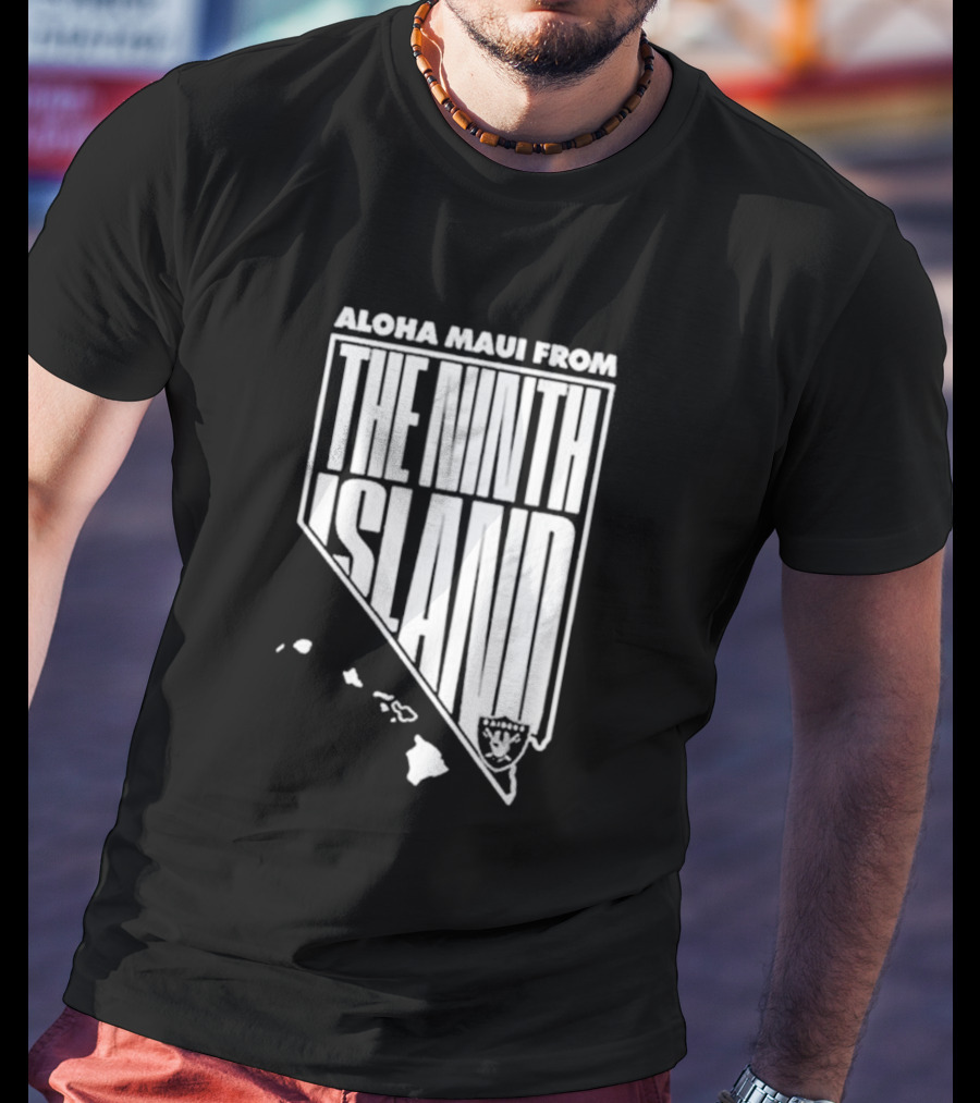Aloha Maui From The Ninth Island Raiders Nevada Map T-Shirt
