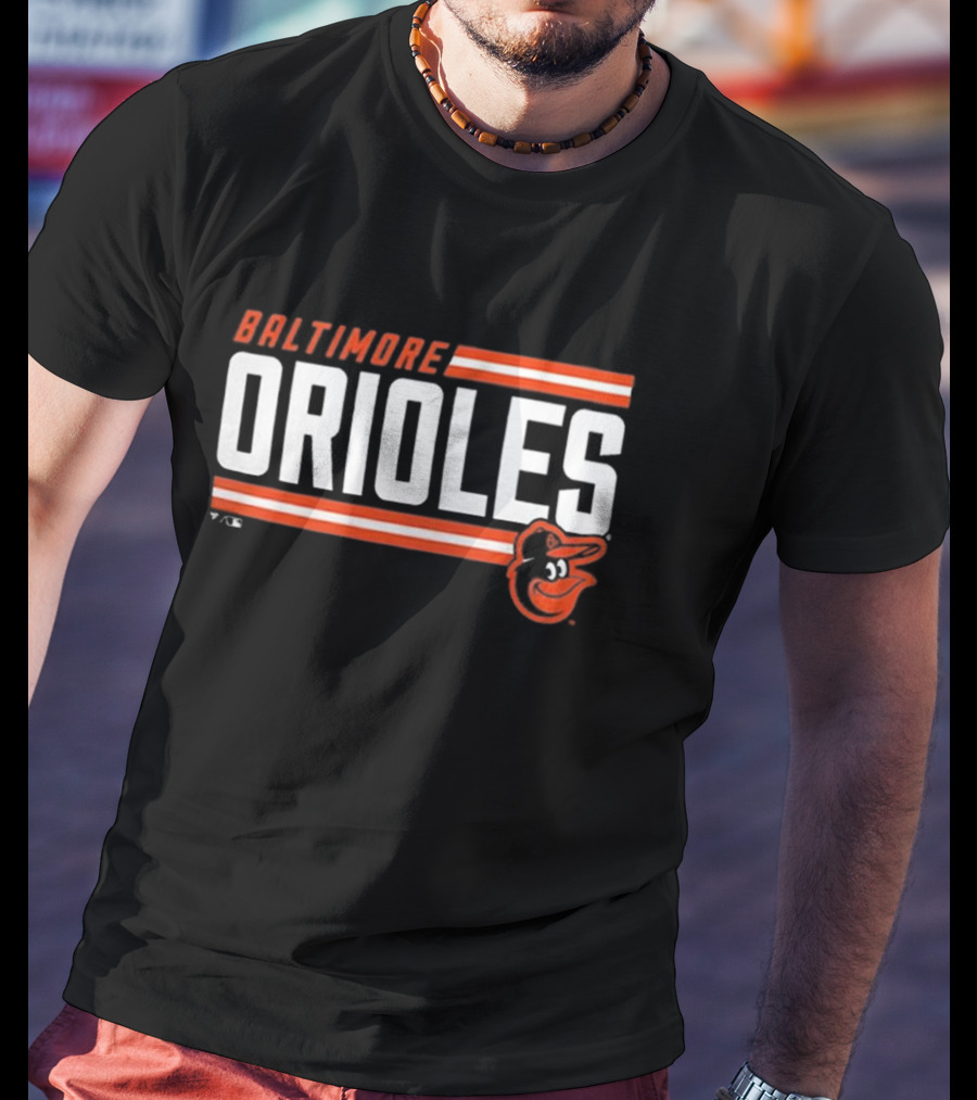 Baltimore Orioles Fanatics Branded Onside Stripe Orioles Logo T-Shirt