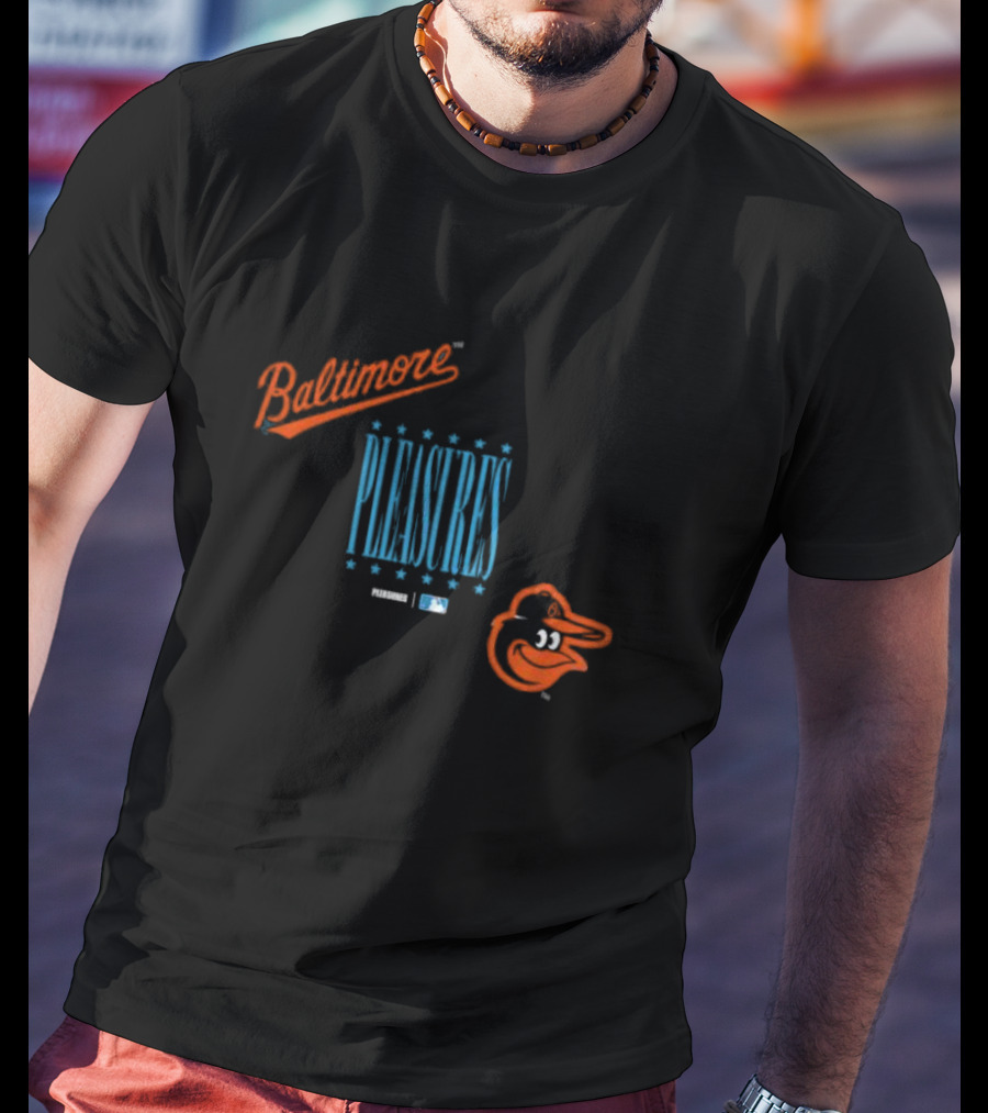 Baltimore Orioles PLEASURES MLB Collaboration T-Shirt