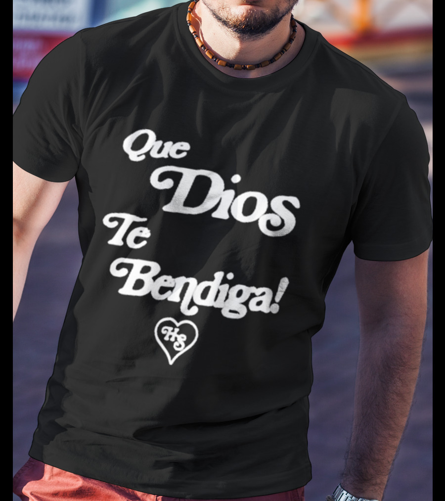 Heaven Sent Que Dios Te Bendiga HS Heart T-Shirt