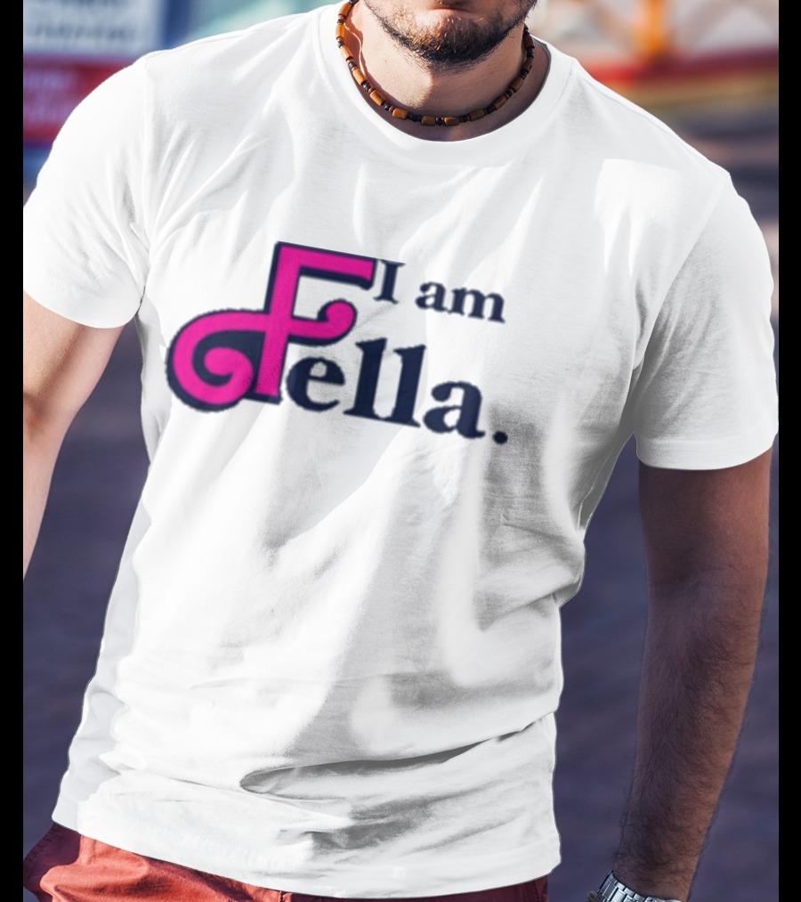 Nafo I Am Fella Bold Swirl Lettering T-Shirt