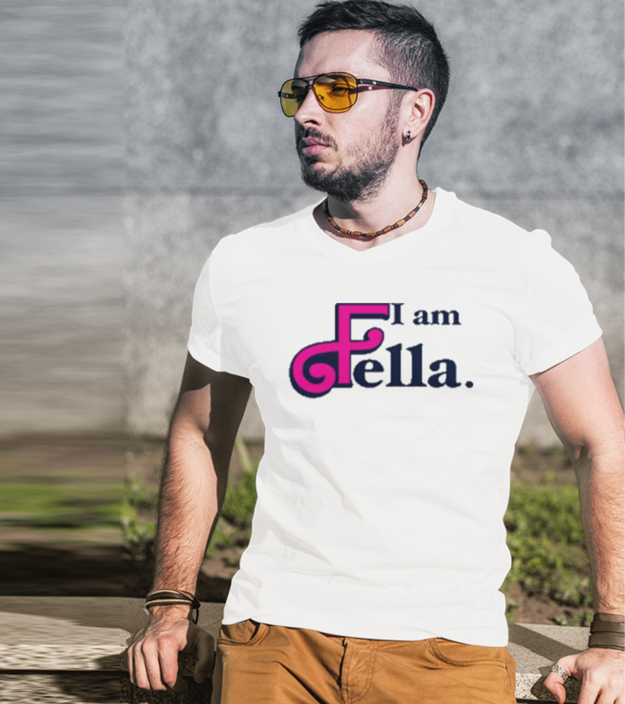 Nafo I Am Fella Bold Swirl Lettering T-Shirt