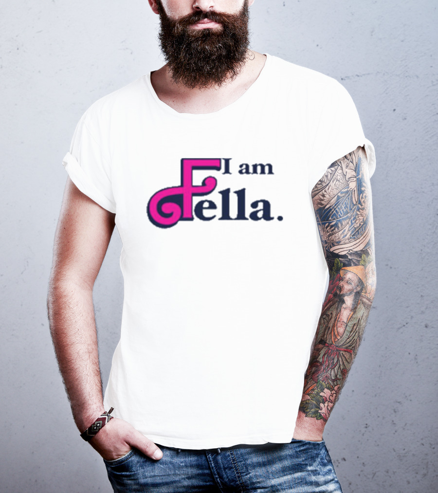 Nafo I Am Fella Bold Swirl Lettering T-Shirt