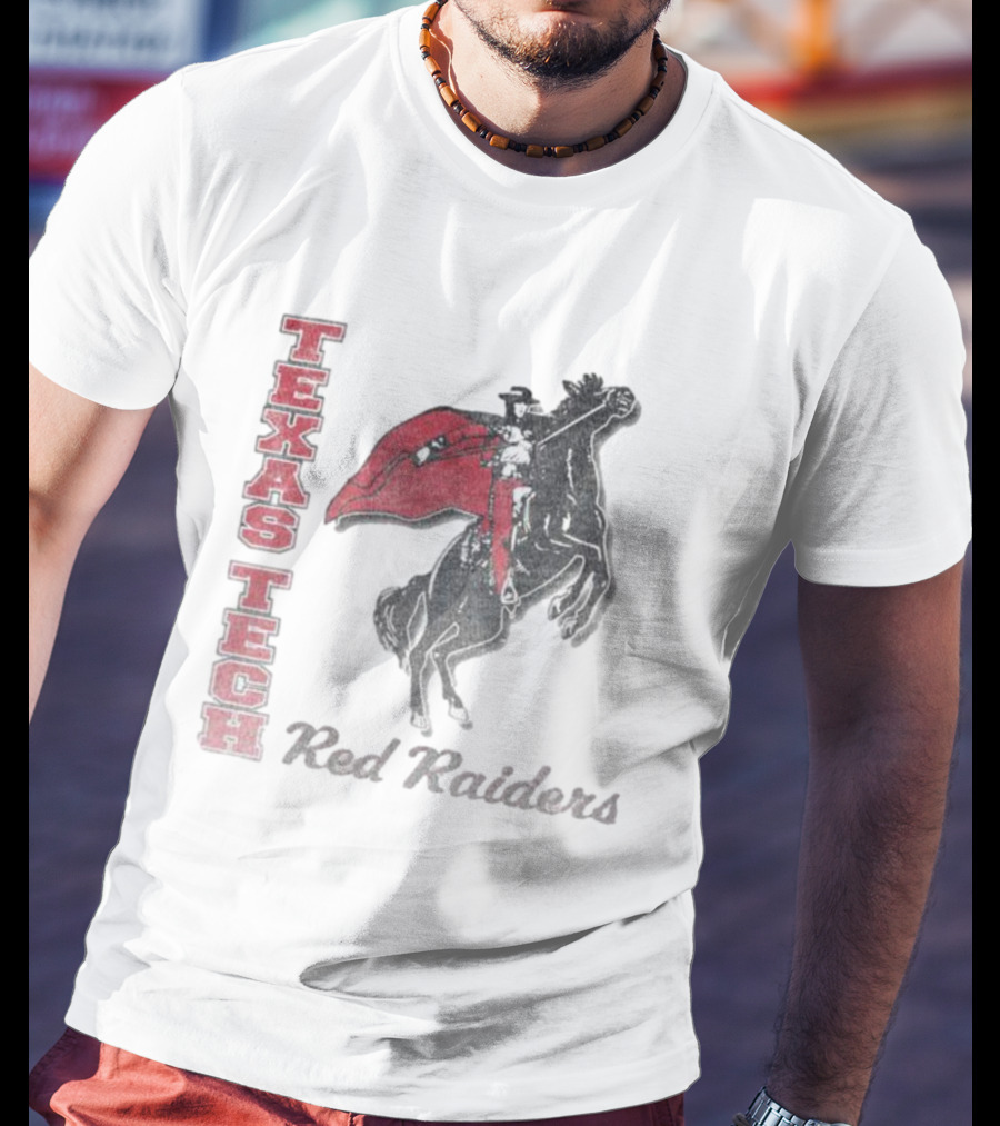 Texas Tech Red Raiders Vintage Phase Out Riding Mascot 47 Franklin T-Shirt