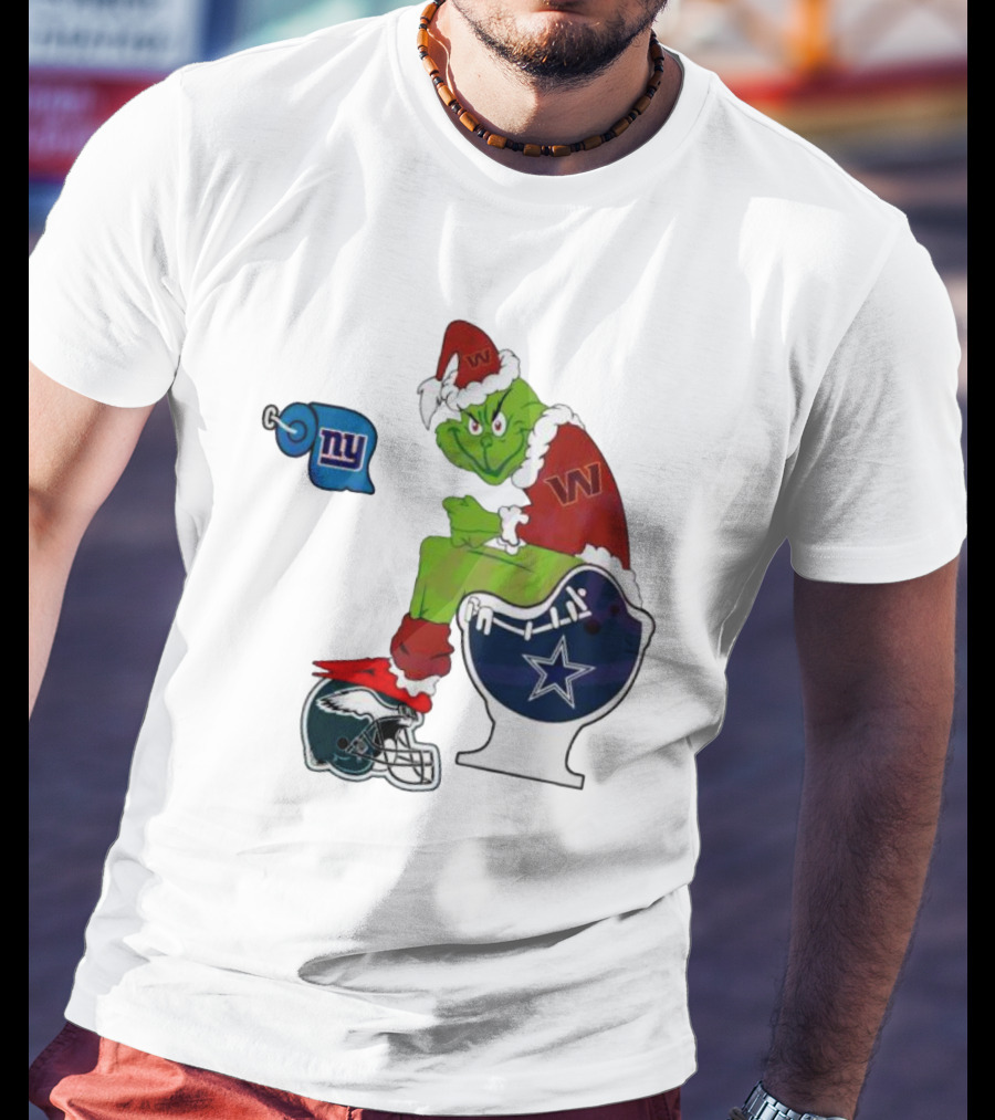 The Grinch New York Giants Dallas Cowboys Philadelphia Eagles Washington Commanders NFL Rivalry T-Shirt
