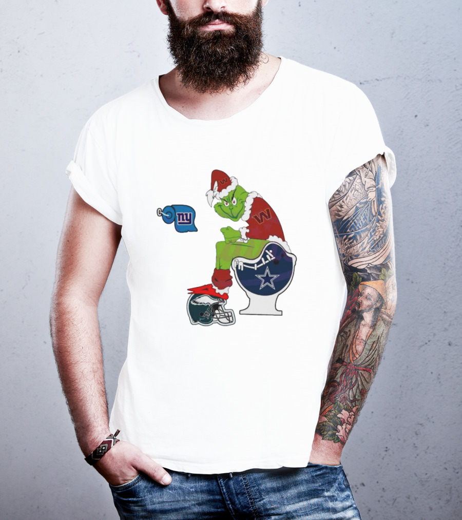 The Grinch New York Giants Dallas Cowboys Philadelphia Eagles Washington Commanders NFL Rivalry T-Shirt