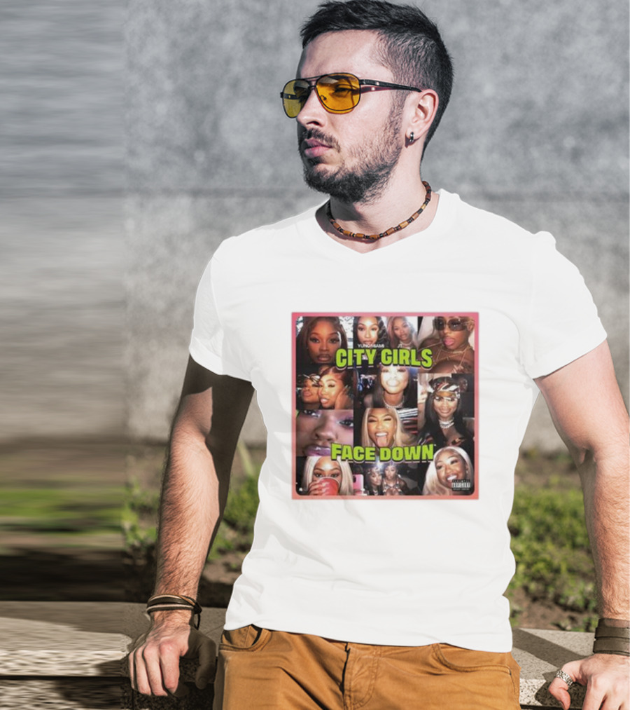 Citygirls Yung Miami Jt City Girls Face Down Parental Advisory T-Shirt
