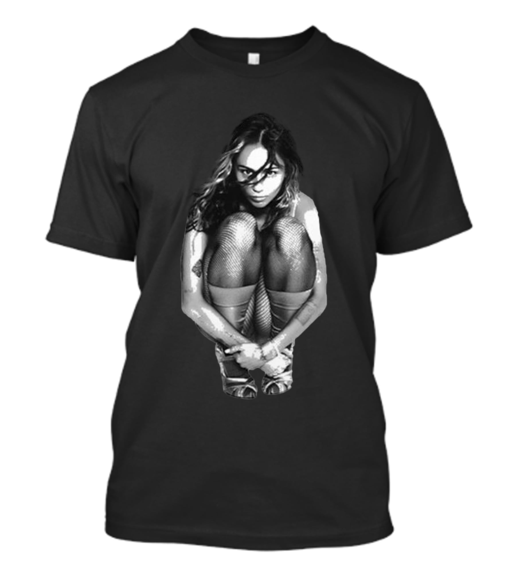 Used To Be Young Black And White Crouching Woman Photography T-Shirt