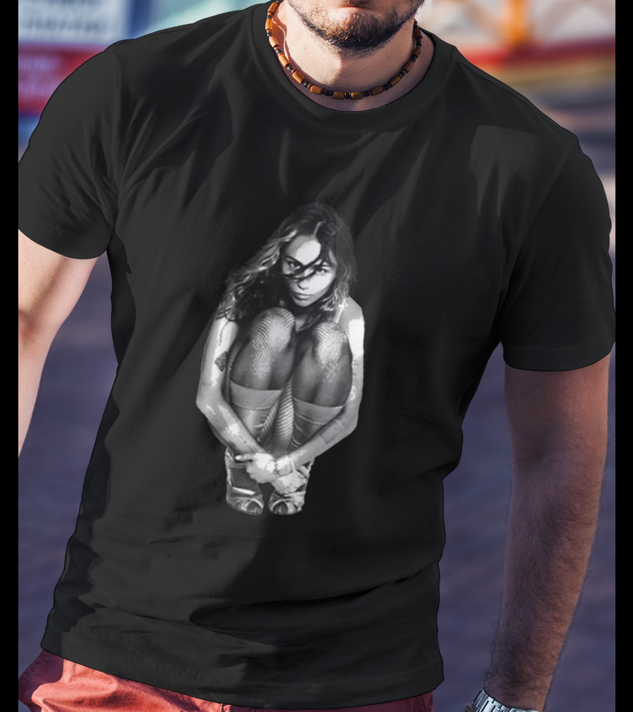 Used To Be Young Black And White Crouching Woman Photography T-Shirt