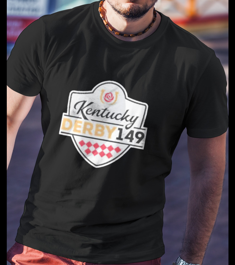 Kentucky Derby 149 Shield Logo Store 47 Black Premier Franklin T-Shirt