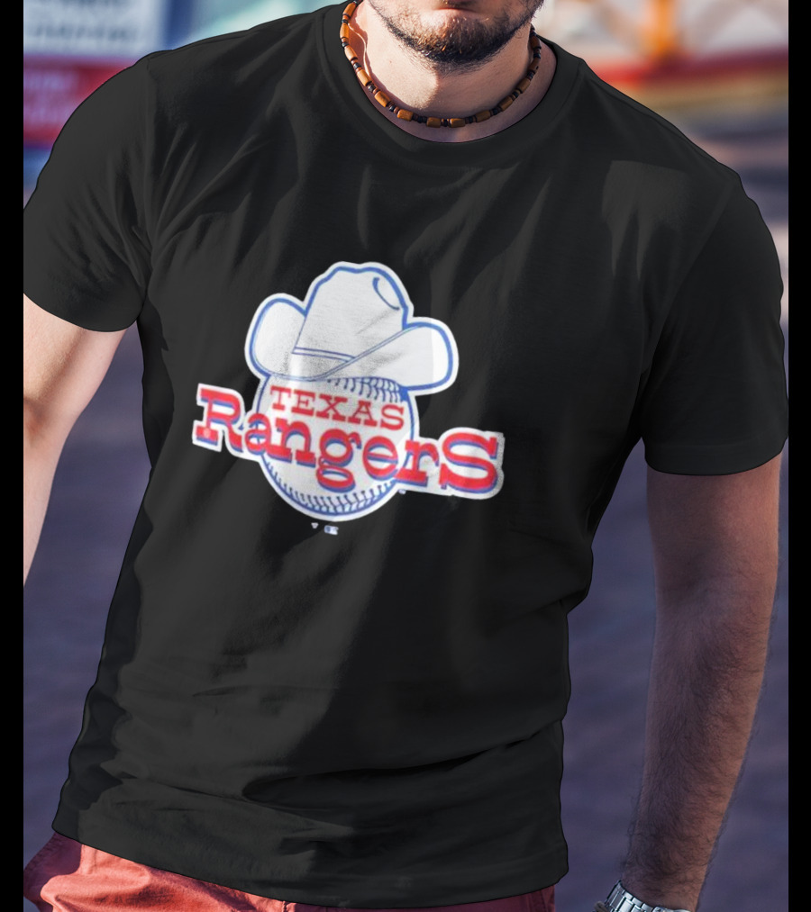 Texas Rangers Cooperstown Collection Cowboy Hat Baseball T-Shirt