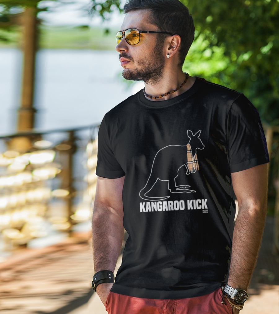MJF Kangaroo Kick Scarf Outline T-Shirt