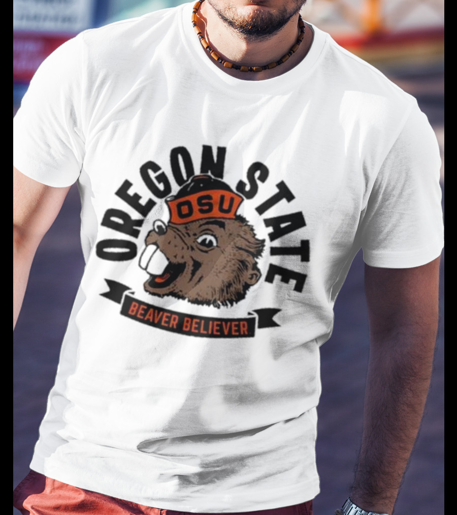 Oregon State OSU Beaver Believer Retro Mascot T-Shirt