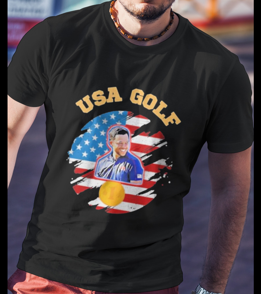Xander Schauffele Team USA Golf Essential Sweater USA Golf T-Shirt