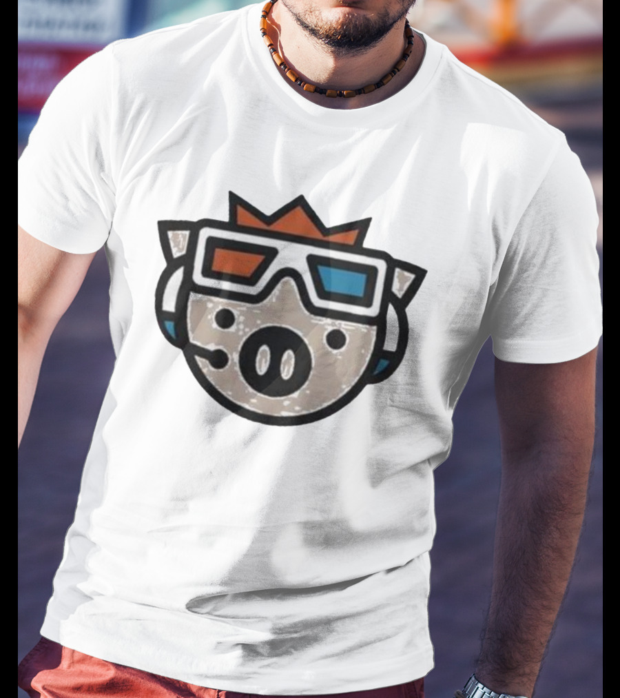 Technoblade Pig With 3D Glasses And Headset T-Shirt