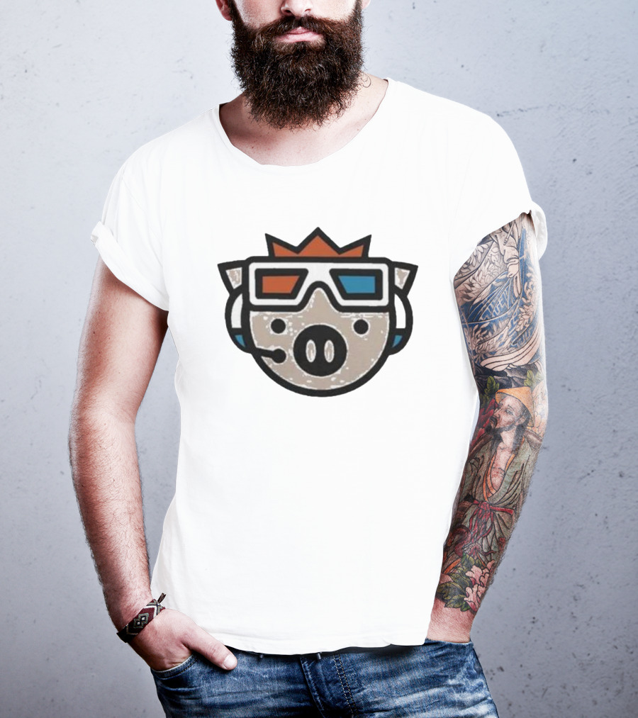Technoblade Pig With 3D Glasses And Headset T-Shirt