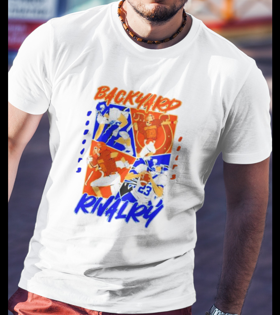 Backyard Rivalry Bobcats Colts Football Game Day Matchup T-Shirt
