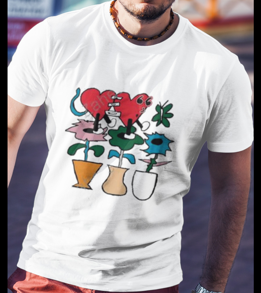 Knuckle Puck Losing What We Love New Red Heart Green Flowers Blue Blooms T-Shirt