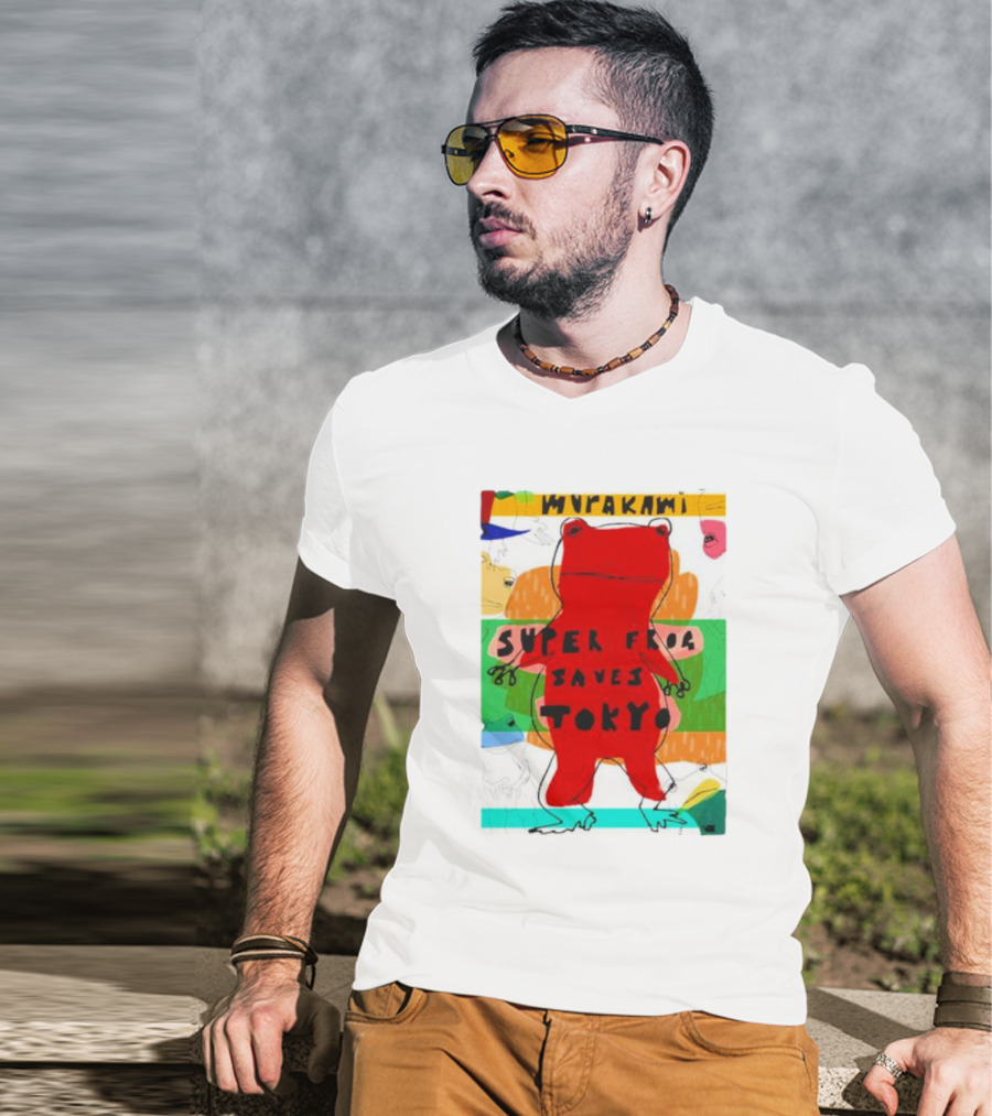 Super Frog Saves Tokyo Haruki Murakami T-Shirt