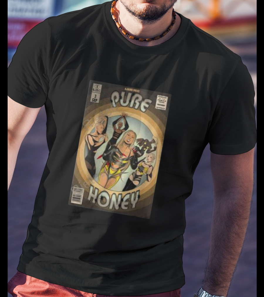Ajanie Hiress Pure Honey Vintage Comic Style Cover T-Shirt