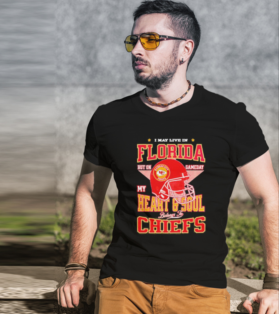 Florida Gameday Heart And Soul Belongs To Kansas City Chiefs T-Shirt