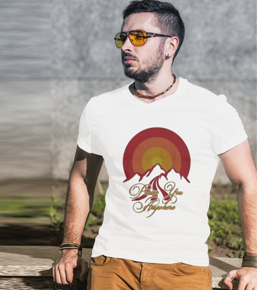 Praise You Anywhere Retro Mountain Sunset T-Shirt