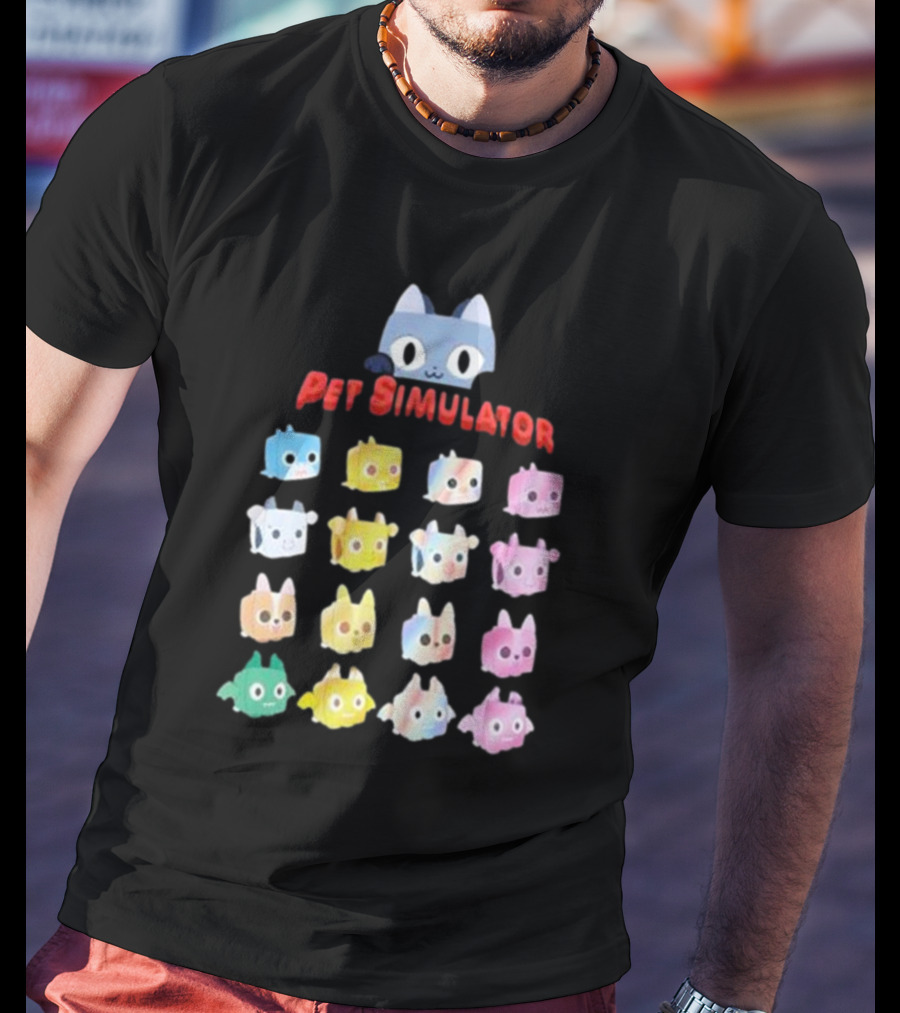 Alex Tanooki Pet Simulator Cute Colorful Kitty 16 Collection T-Shirt