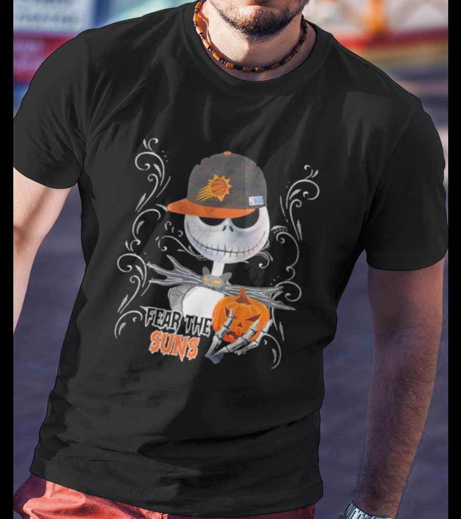 Jack Skellington Fear The Phoenix Suns Pumpkin Halloween T-Shirt