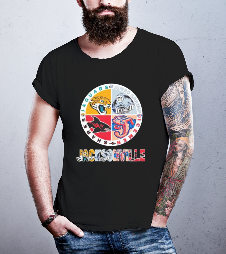 Jacksonville Jaguars Sharks Jumbo Shrimp Icemen T-Shirt