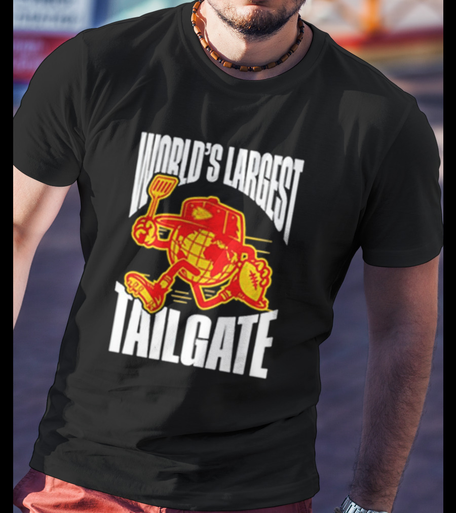 World's Largest Tailgate Football Globe And Spatula T-Shirt