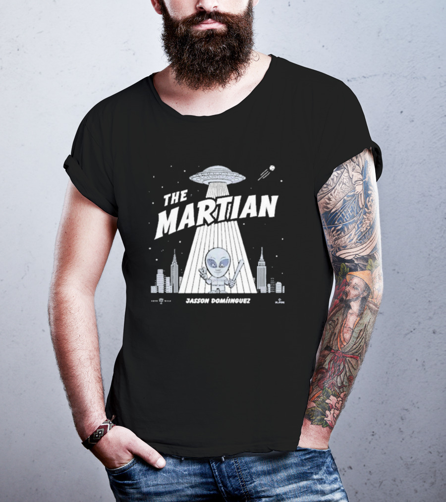 The Martian Jasson Dominguez Alien Spaceship New York Skyline T-Shirt