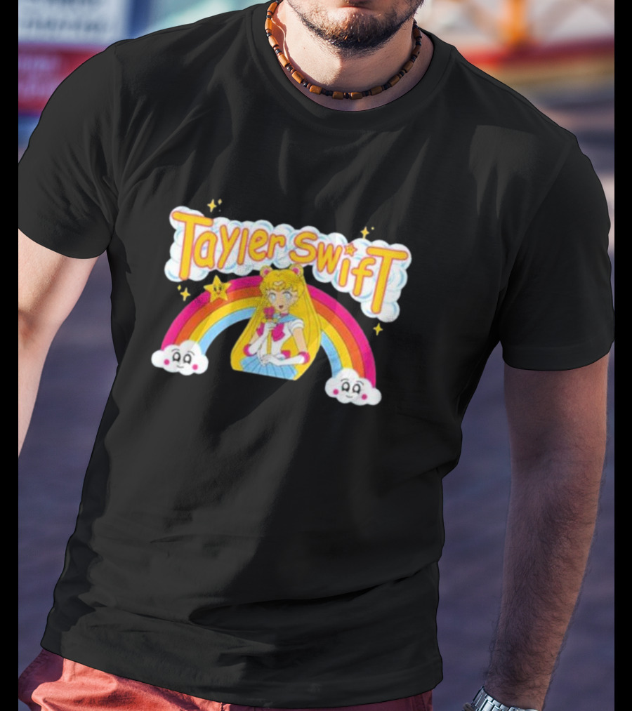 Tayler Swift Lxix Sailor Moon Rainbow Clouds T-Shirt
