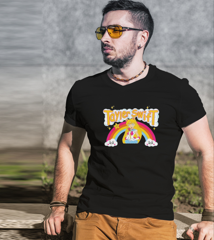 Tayler Swift Lxix Sailor Moon Rainbow Clouds T-Shirt